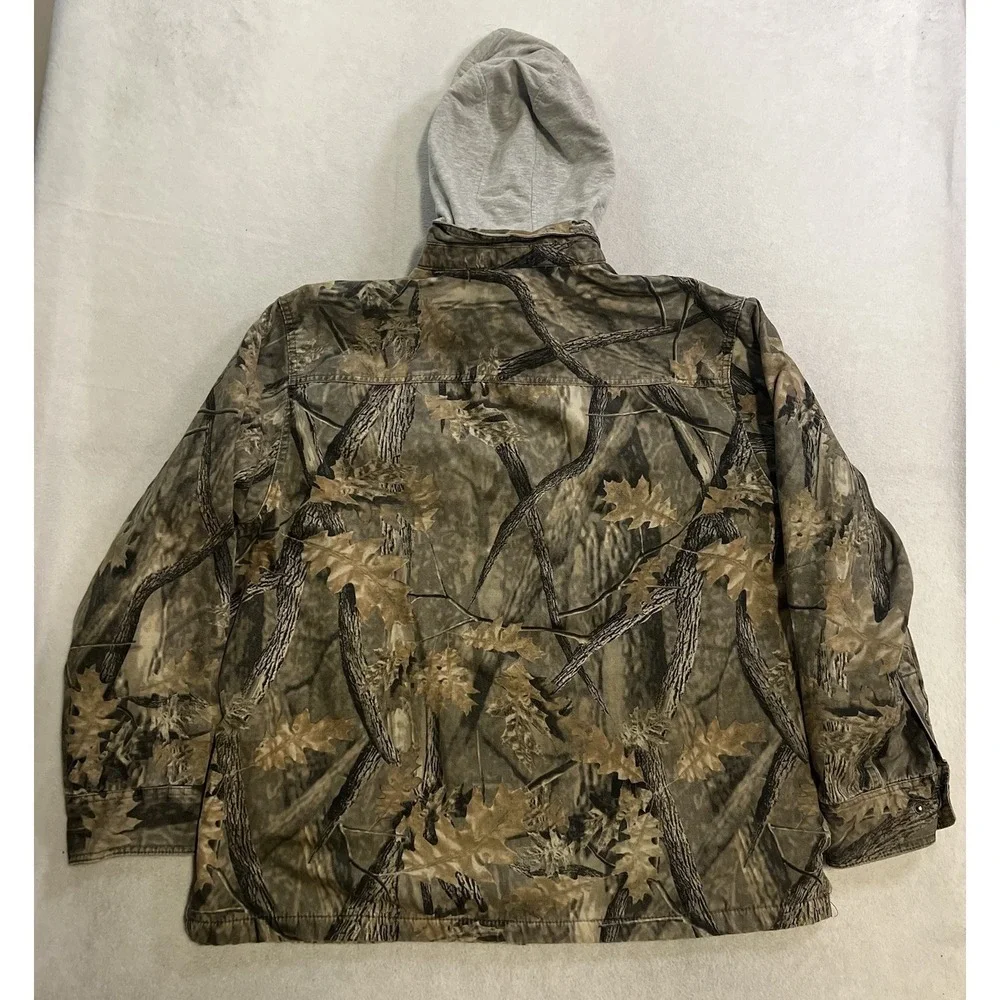 Vintage Puritan Real Tree Camo Utility Jacket Men's L (42-44) Fleece Lined Y2K
